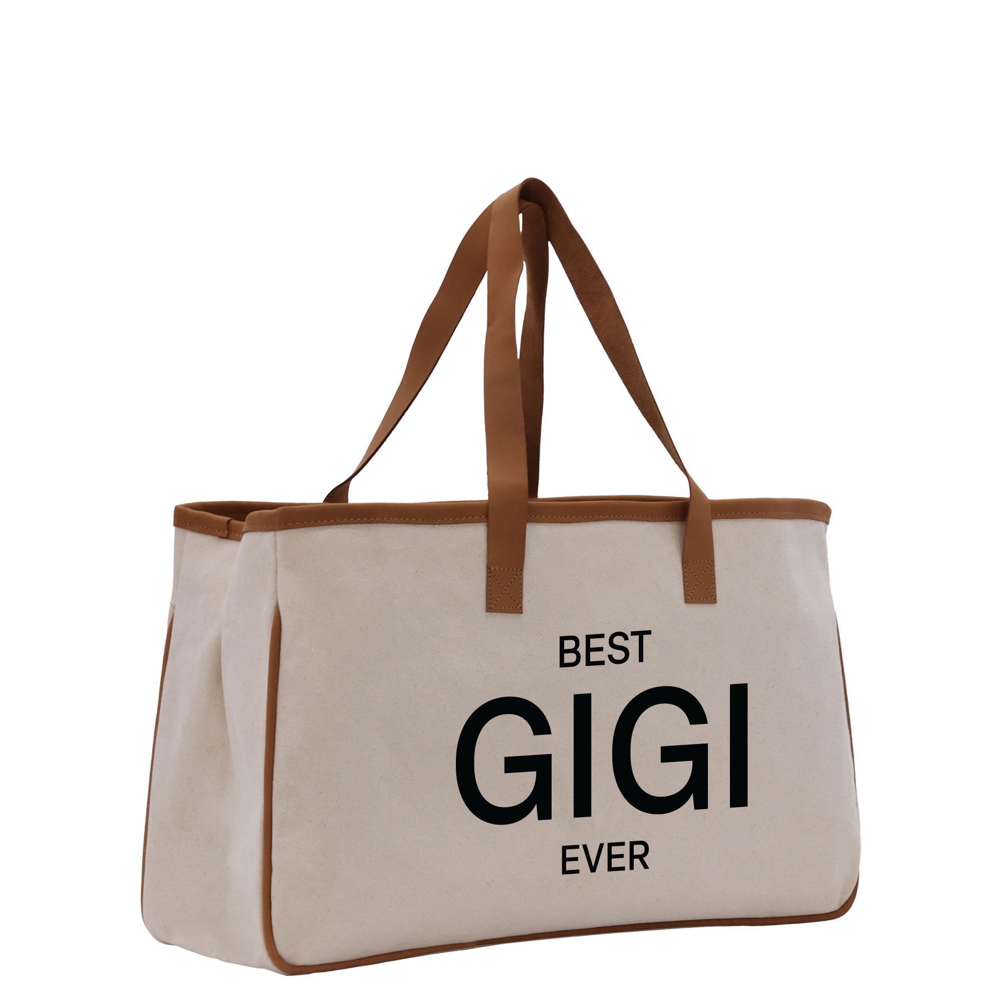 a white bag with the words best gig ever printed on it