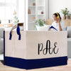 Monogram Storage Basket Bag Personalized Home Organizer Custom (MSB1001)