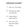 a poem with a picture of a toilet and the words design chart