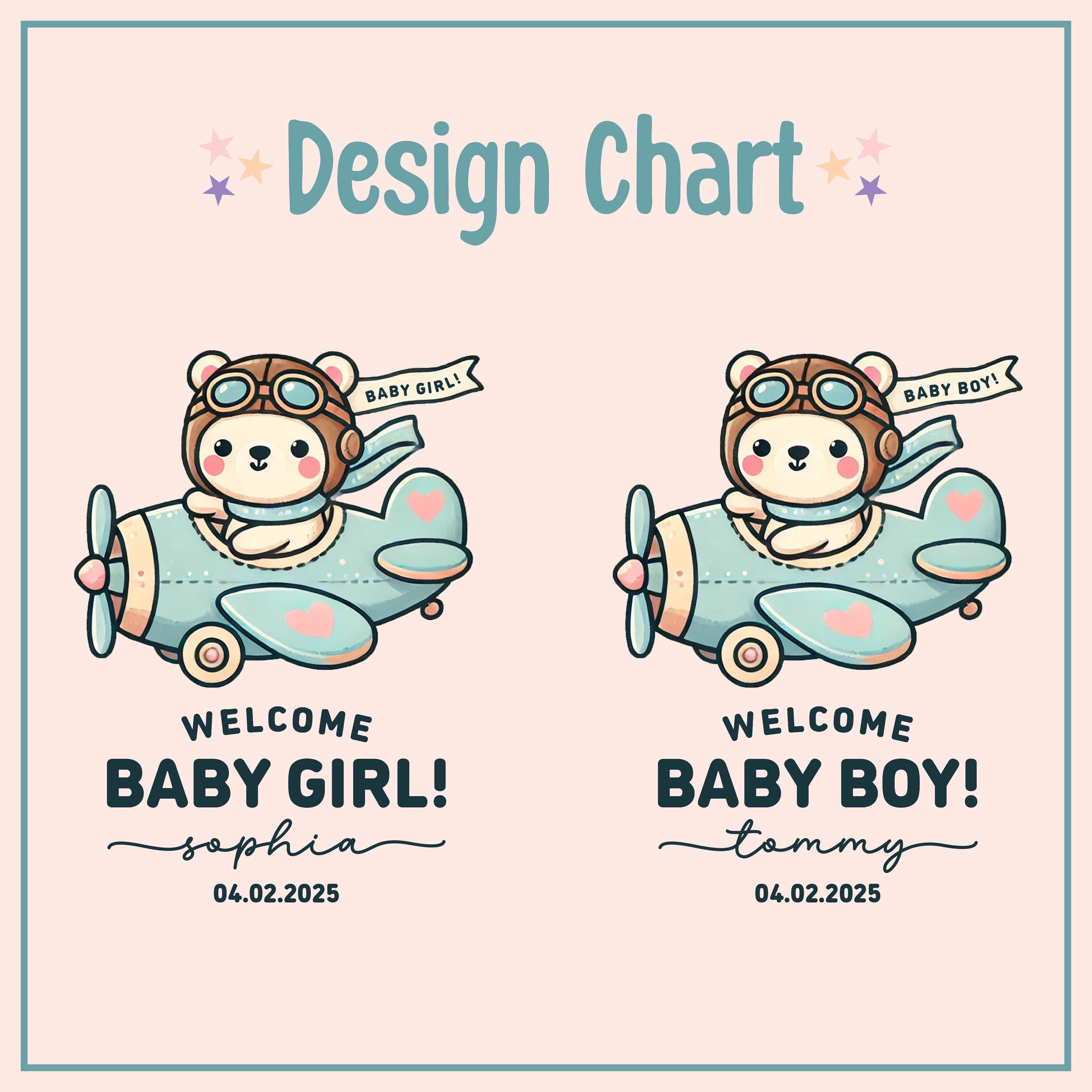 a baby boy and a baby girl are flying in an airplane