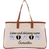 a canvas bag with the words labor and delivery nurse on it