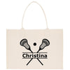 a tote bag with two tennis rackets on it