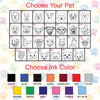 The image is a grid of various dog and cat illustrations, with each illustration representing a different color. The grid is titled "Choose Your Pet" and includes a selection of colored inks for the user to choose from.