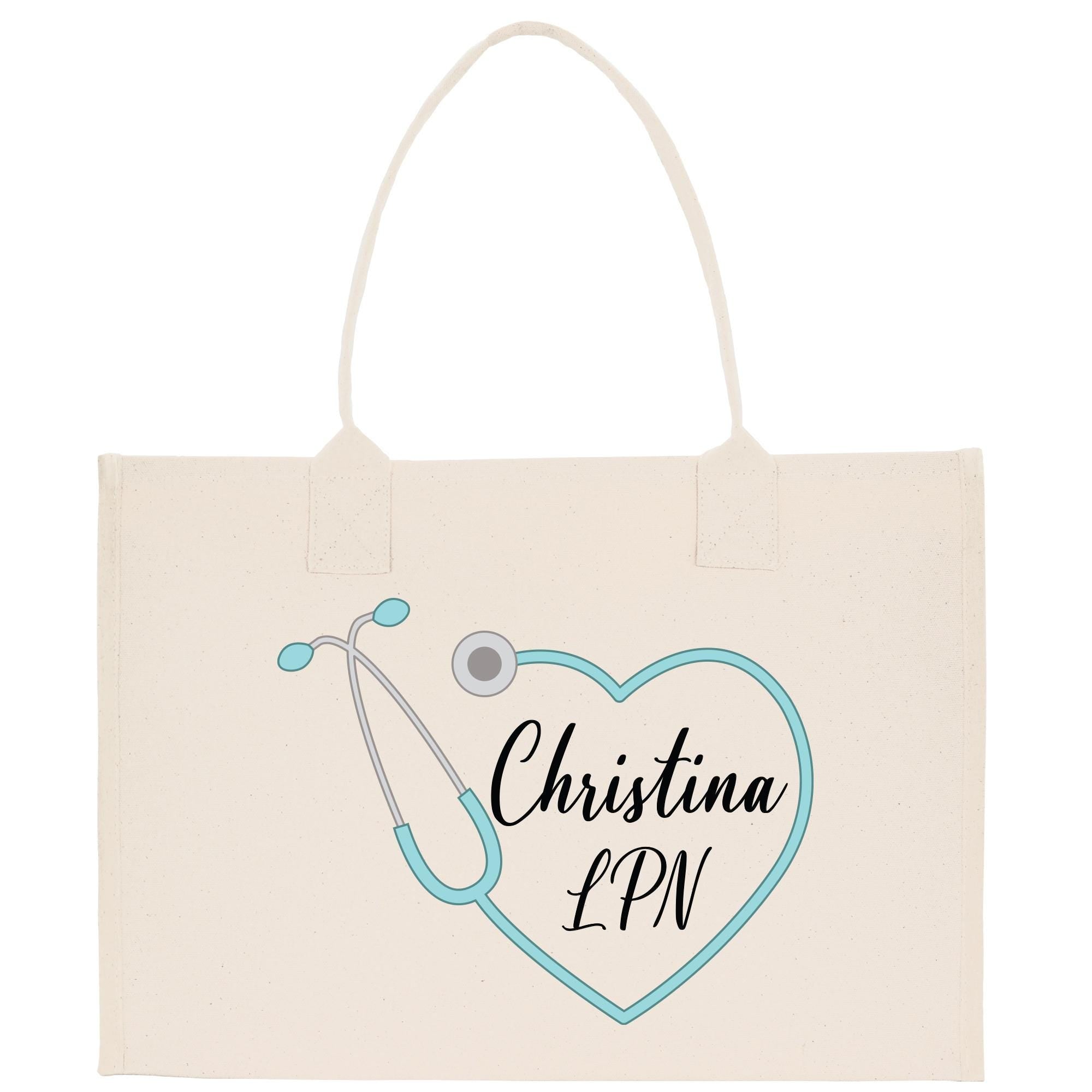 a white bag with a stethoscope on it