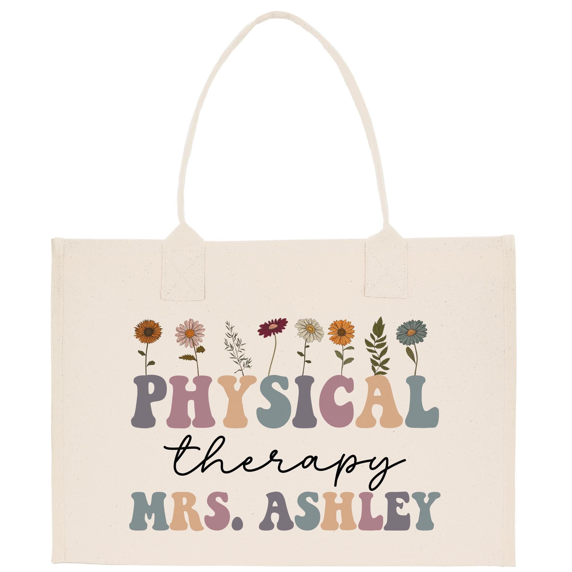 a tote bag that says physical therapy mrs ashley