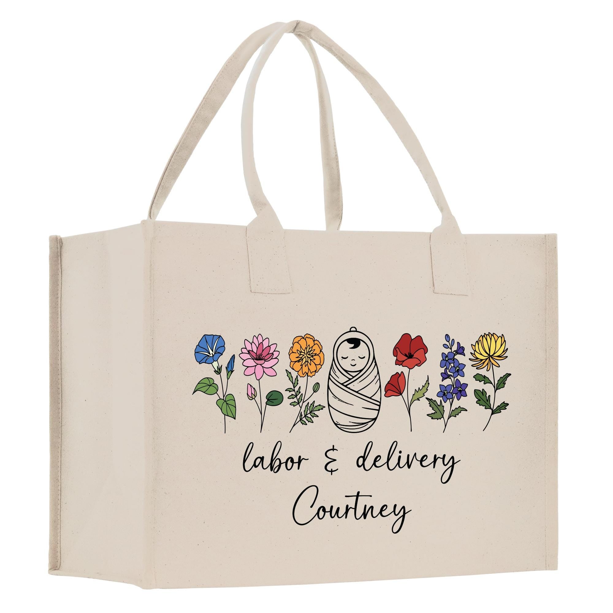 a white shopping bag with a slot on it