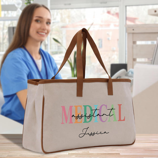 Borsa Tote Gemline Personalizzata Tema Infermiera Con Versetti Bibbia - Cerniera, Media, Per Palestra O Scuola