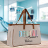 a canvas tote bag with the words dental assistant and ribecca on it