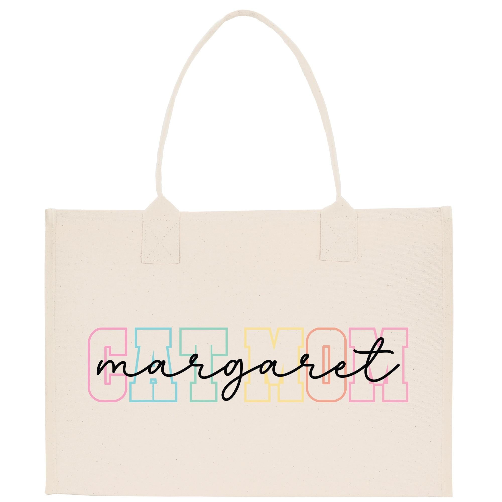 a white bag with the word margoiret printed on it