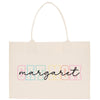 a white bag with the word margoiret printed on it
