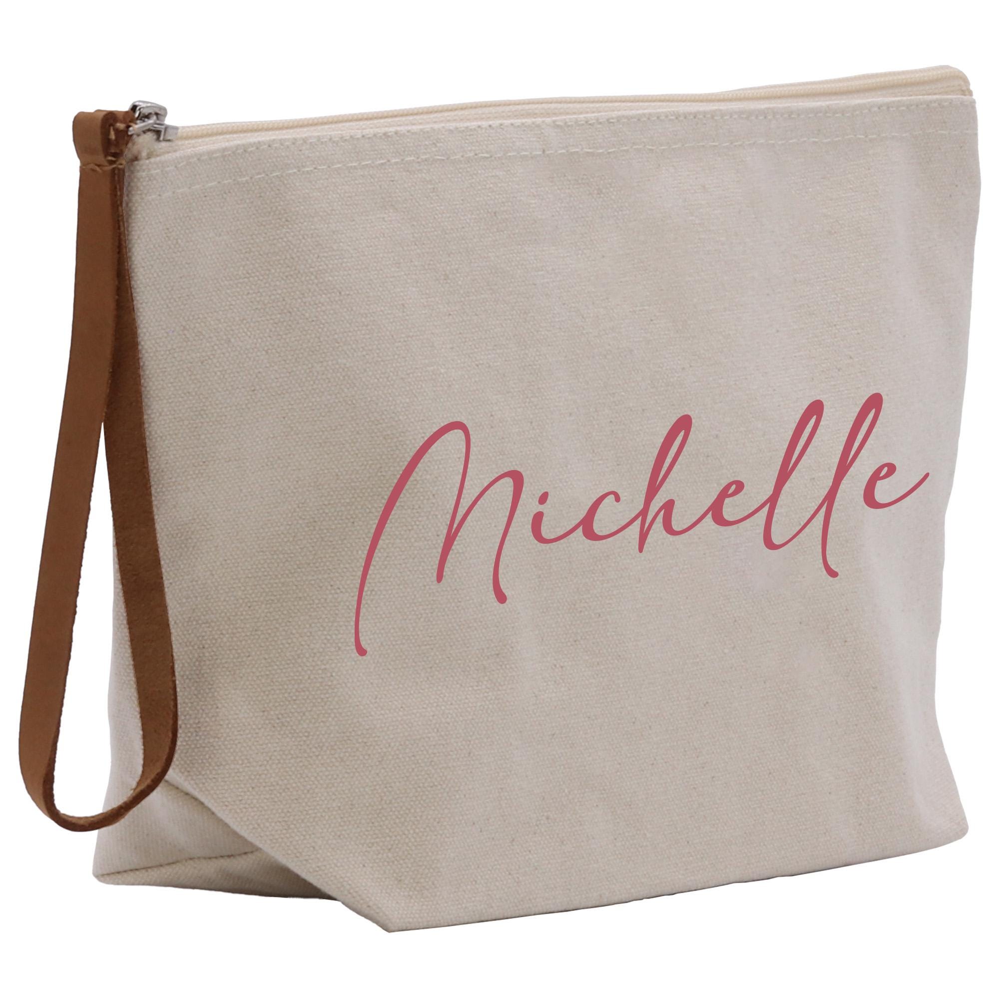 a canvas bag with a name on it