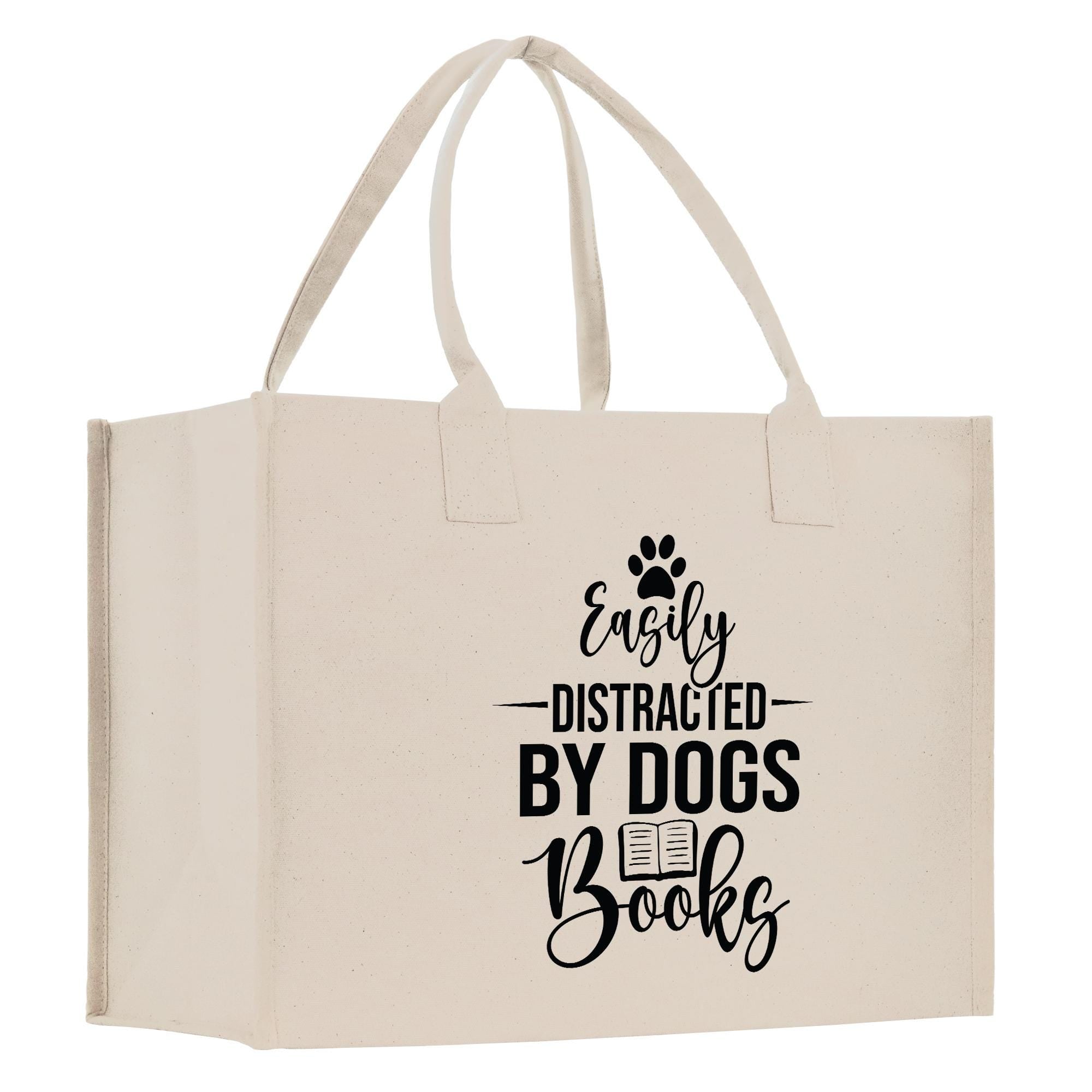 a white bag with a dog saying on it