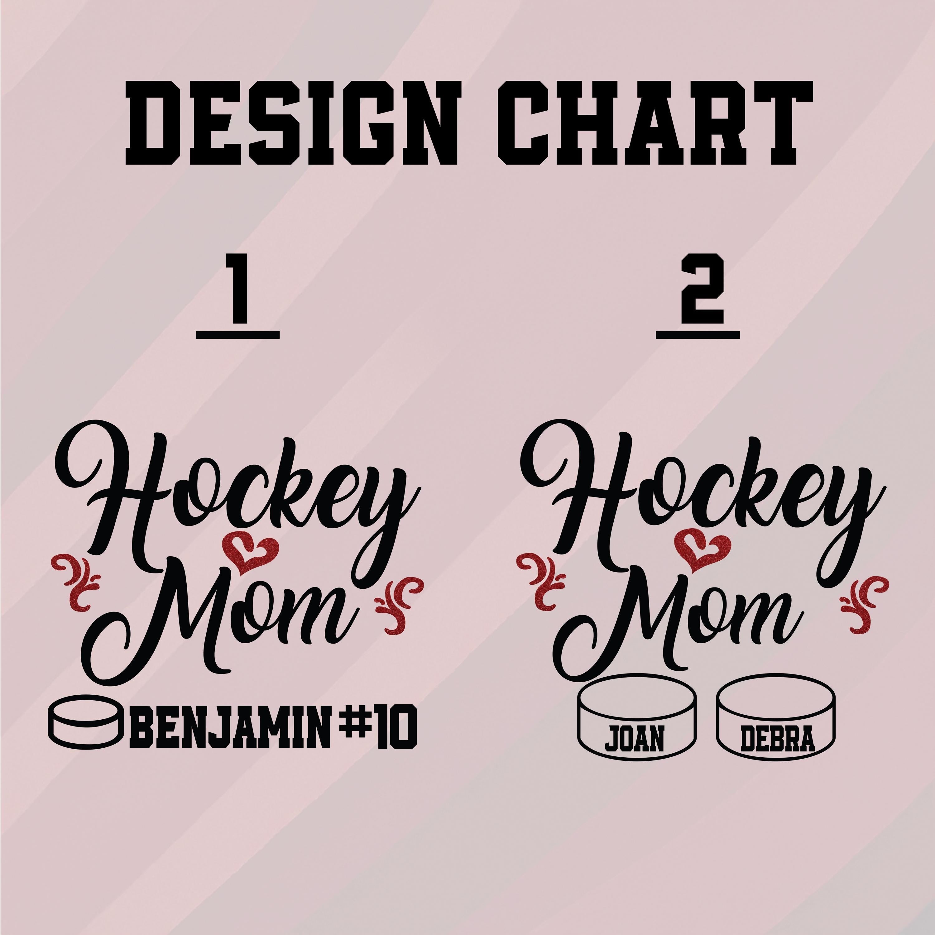 a graphic of hockey mom and hockey mom