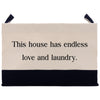 a black and white bag with a quote on it