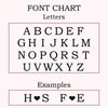 a set of font and numbers with hearts