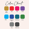 a color chart with different shades of paint