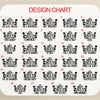 a calendar with the dates for the design chart
