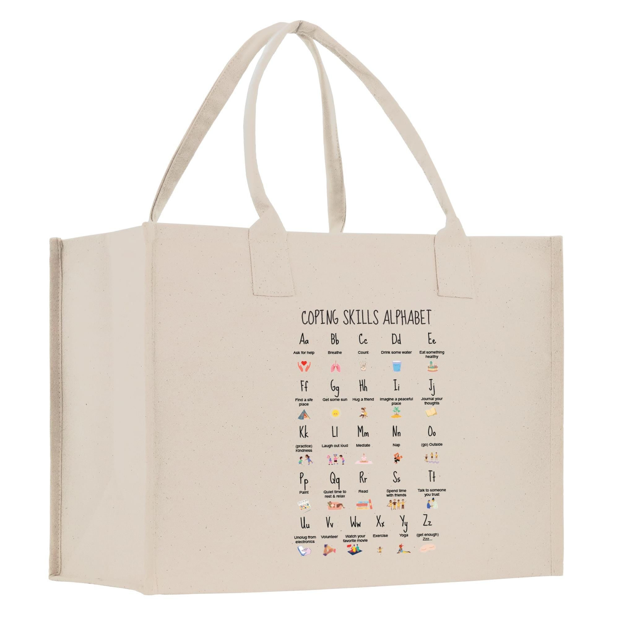 a white shopping bag with a calendar on it