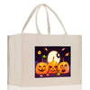 Halloween Trick or Treat Tote Bag Halloween Tote Bag for Kids Halloween Gift Halloween Candy Bag Halloween Doodles Cute Canvas Tote Bag