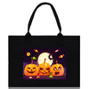 Halloween Trick or Treat Tote Bag Halloween Tote Bag for Kids Halloween Gift Halloween Candy Bag Halloween Doodles Cute Canvas Tote Bag