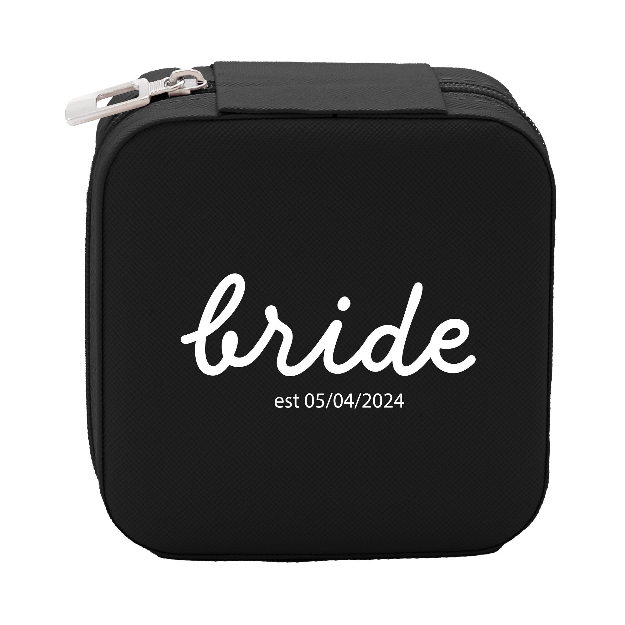 a black case with the word bride on it