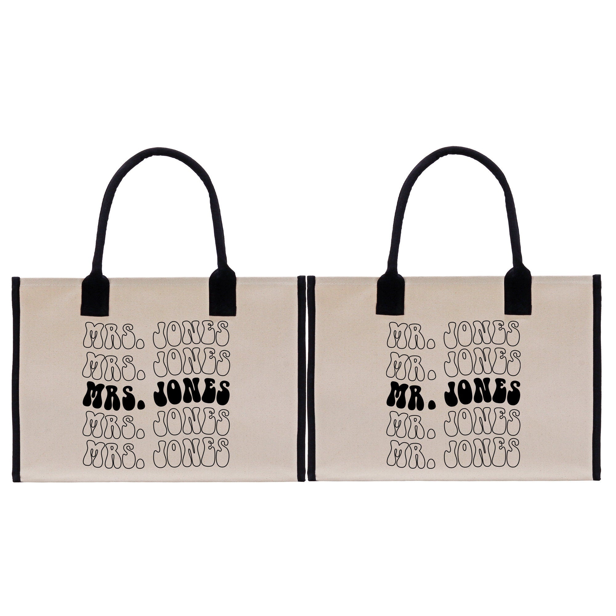 two bags with black handles and a white background