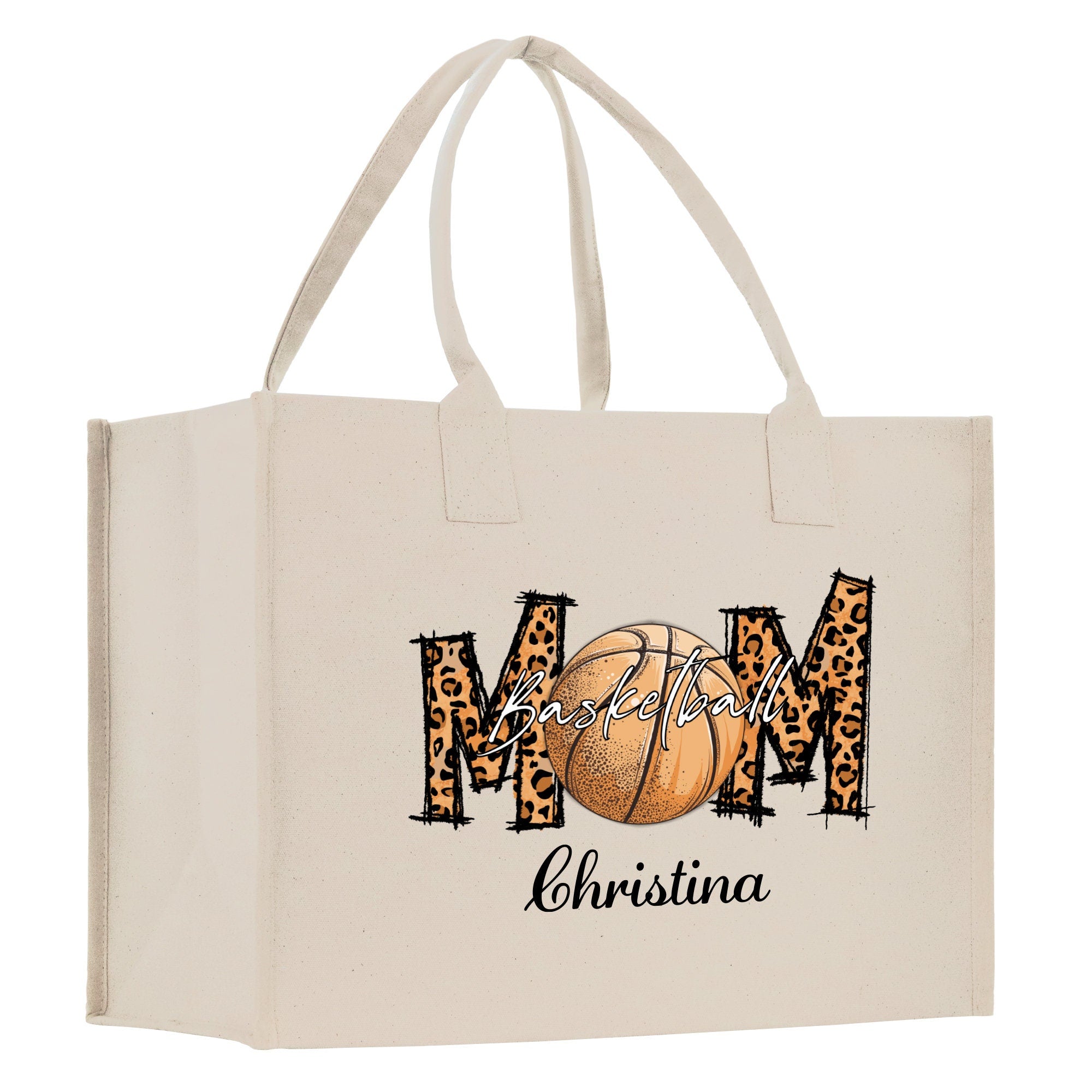 a white bag with a basketball on it