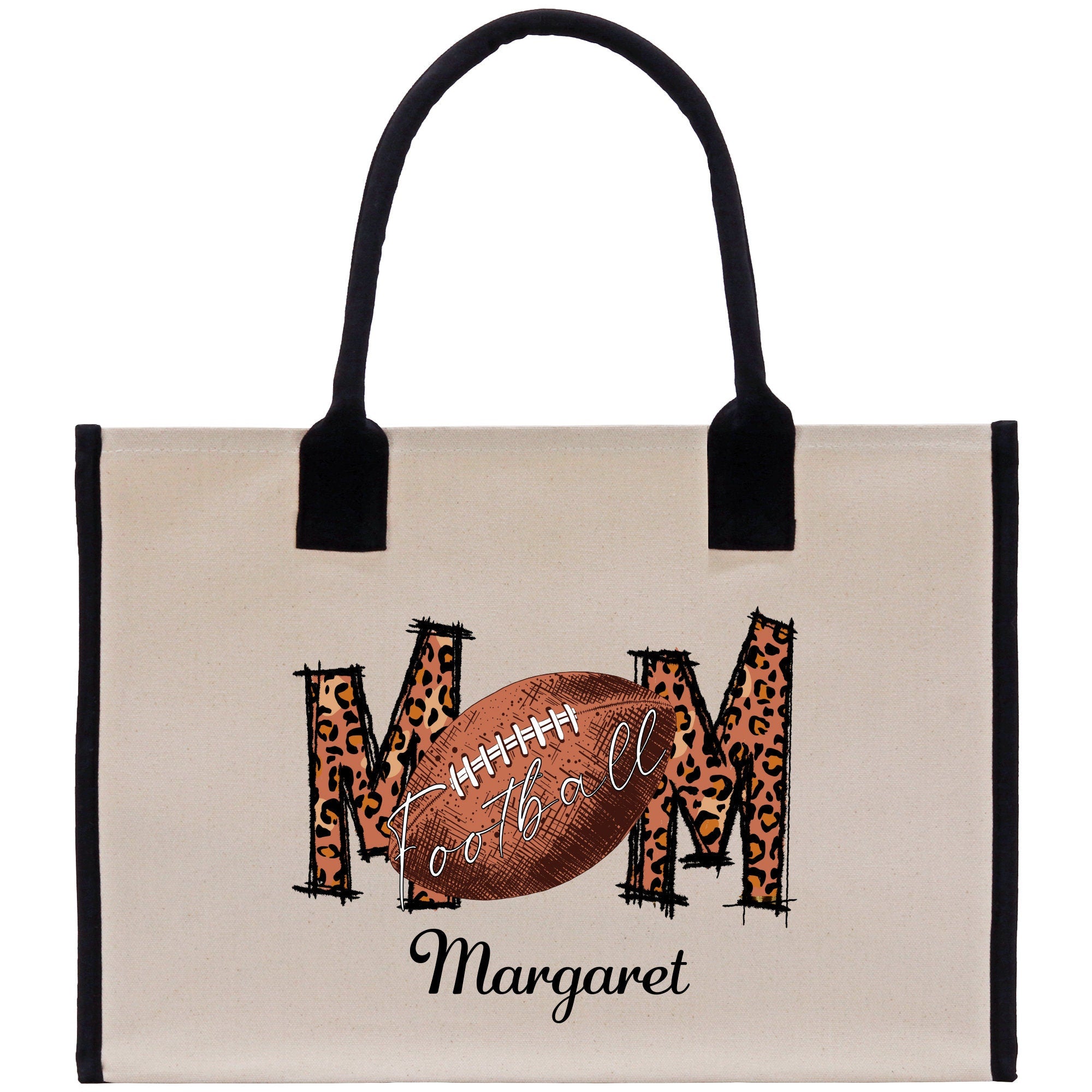 a tote bag with a football on it