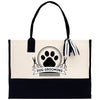 a dog grooming bag with a dog's paw on it