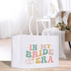 a white bag that says, in my bride era