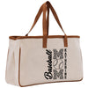 a canvas tote bag with a baseball on it