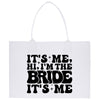 a white tote bag with the words it's me, i'm