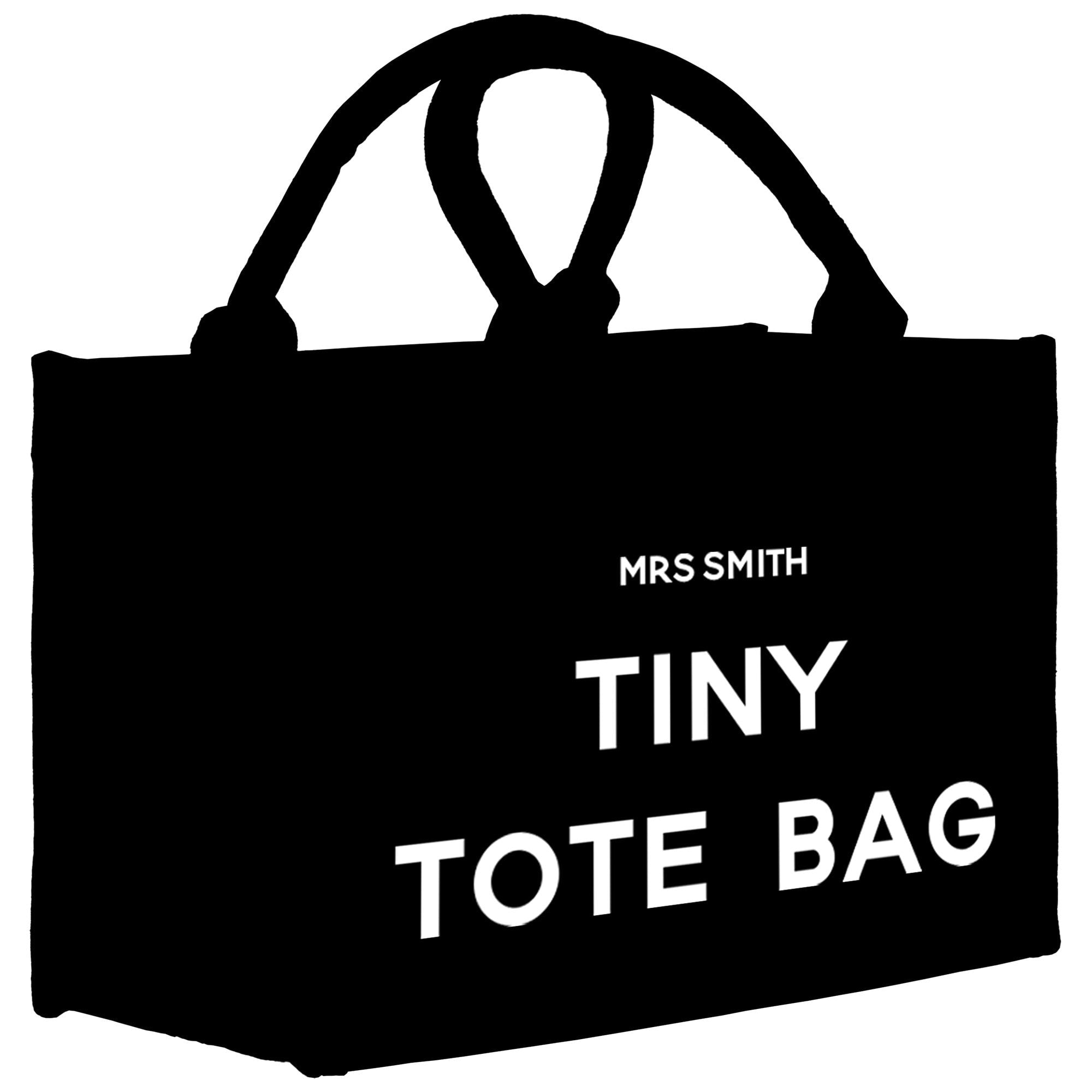 a black and white picture of a tote bag