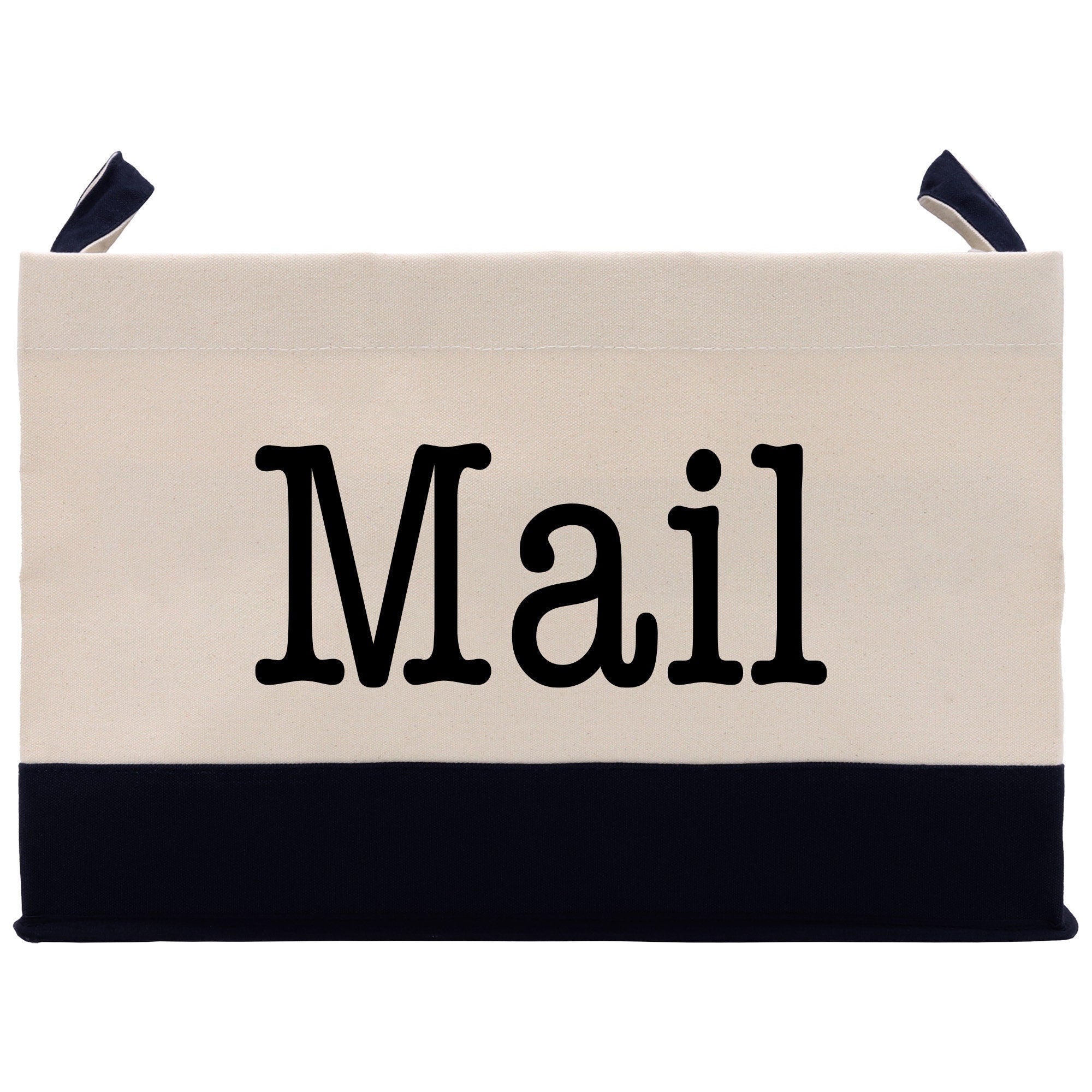 a bag with the word mail printed on it