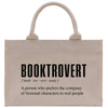 a book tote bag with a definition printed on it