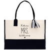 a black and white bag with the words future mrs williams on it