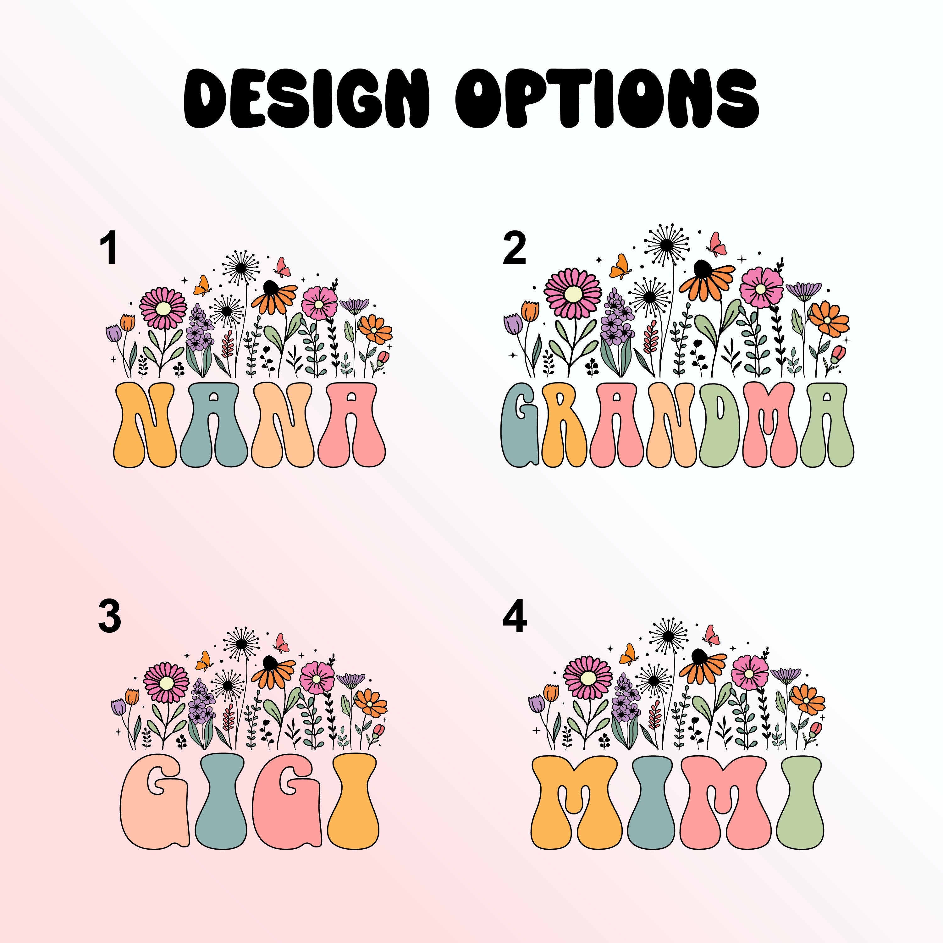 a number of flowers with the words design options