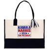 a handbag with a political message on it