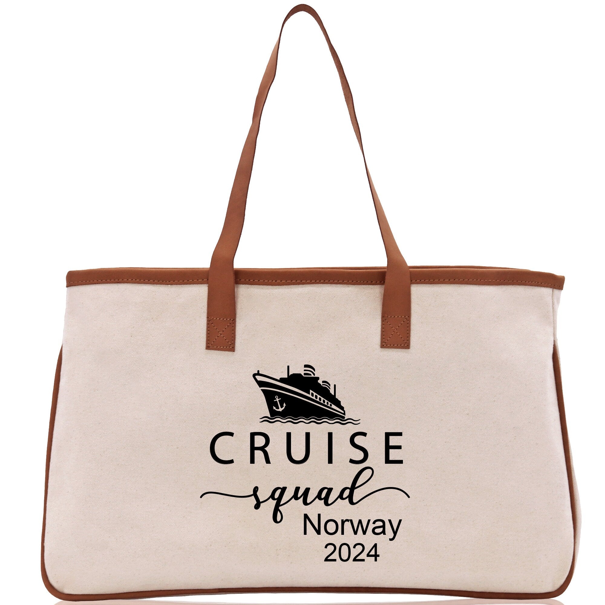 a canvas bag with a cruise logo on it