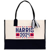 a white and black bag with a red, white, and blue design