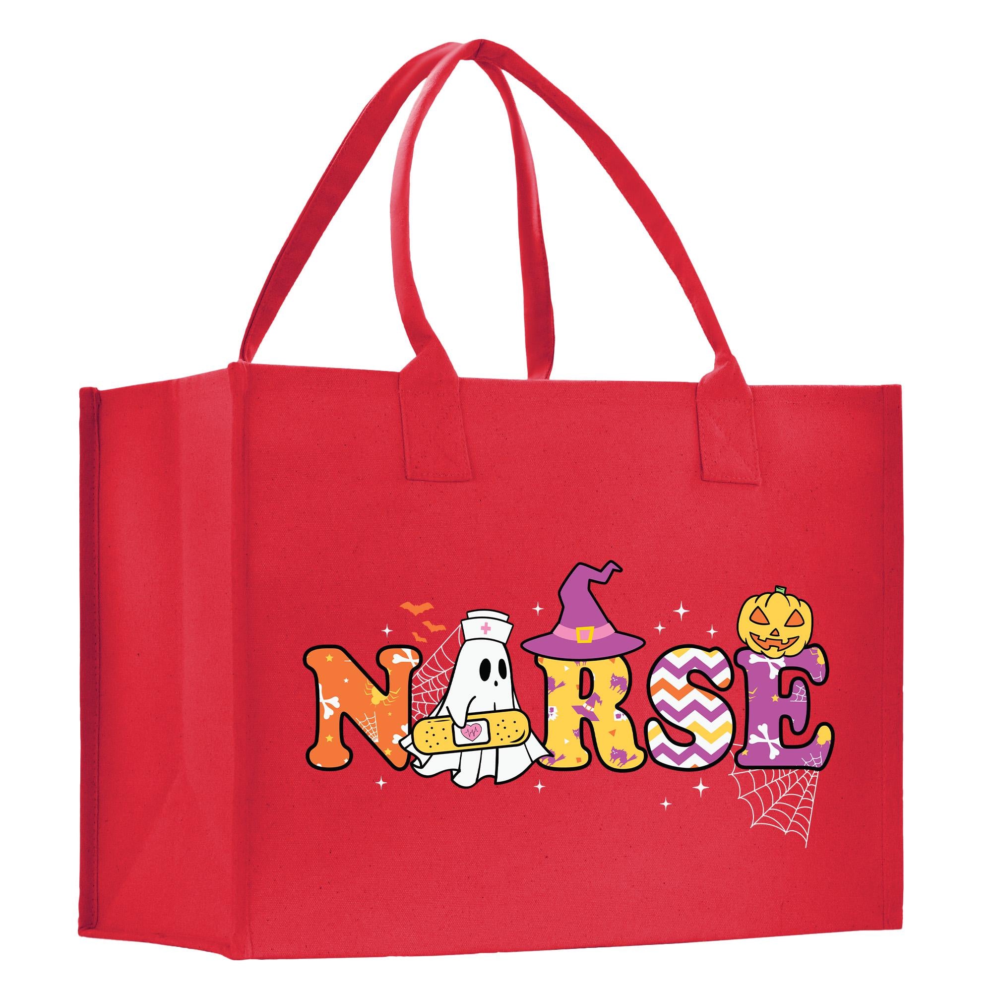 a red shopping bag with the word nurse on it