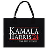 a black tote bag with the words kaalaa harris 24 for the people