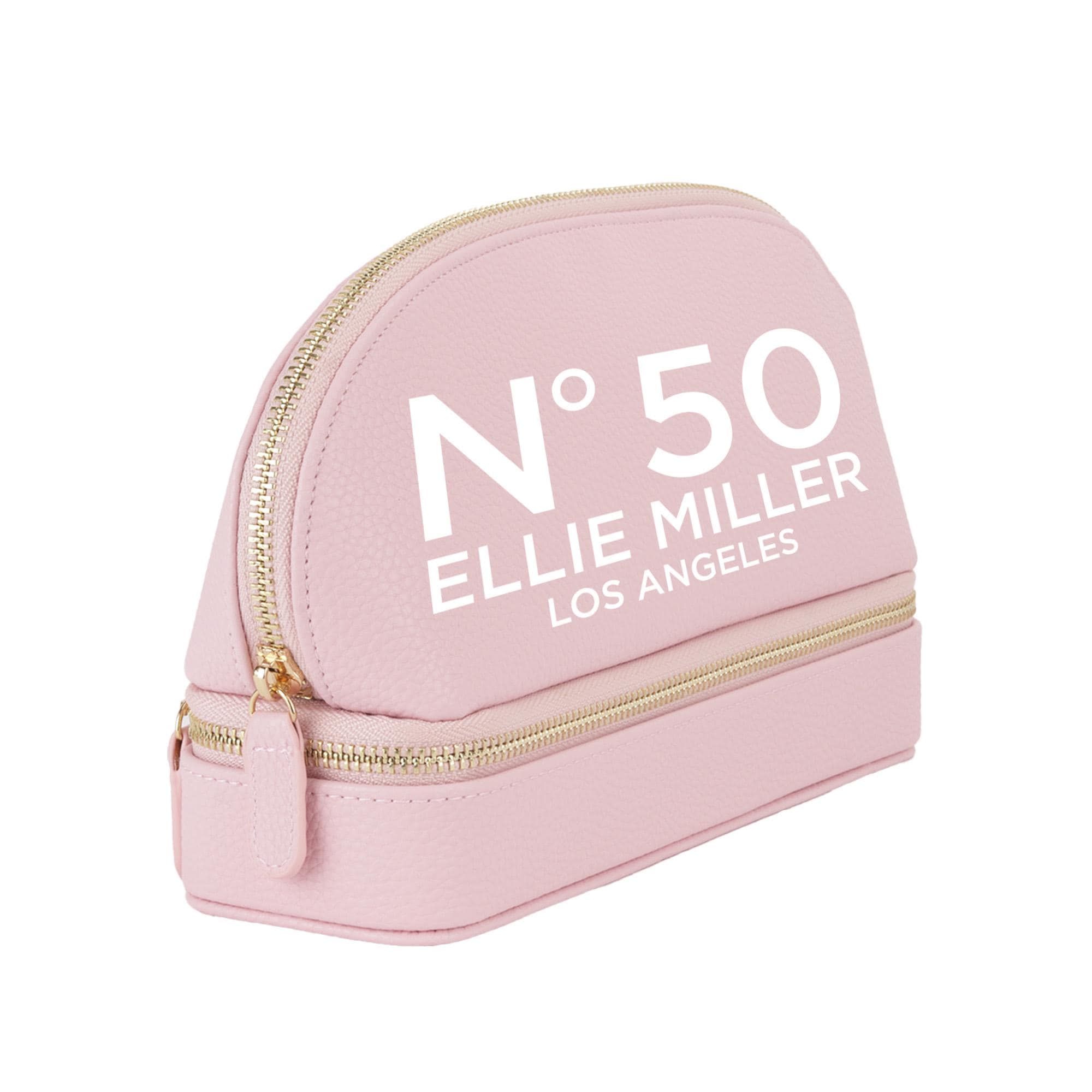 a pink bag with the name of a woman