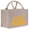 a canvas bag with the words witch please printed on it