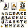 a set of halloween themed font and numbers