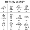 a drawing of a cartoon character's design chart