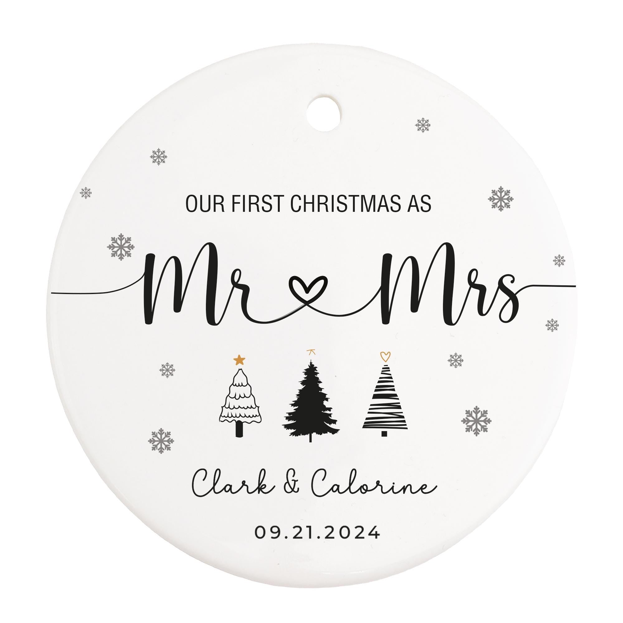 a personalized christmas ornament with a christmas tree