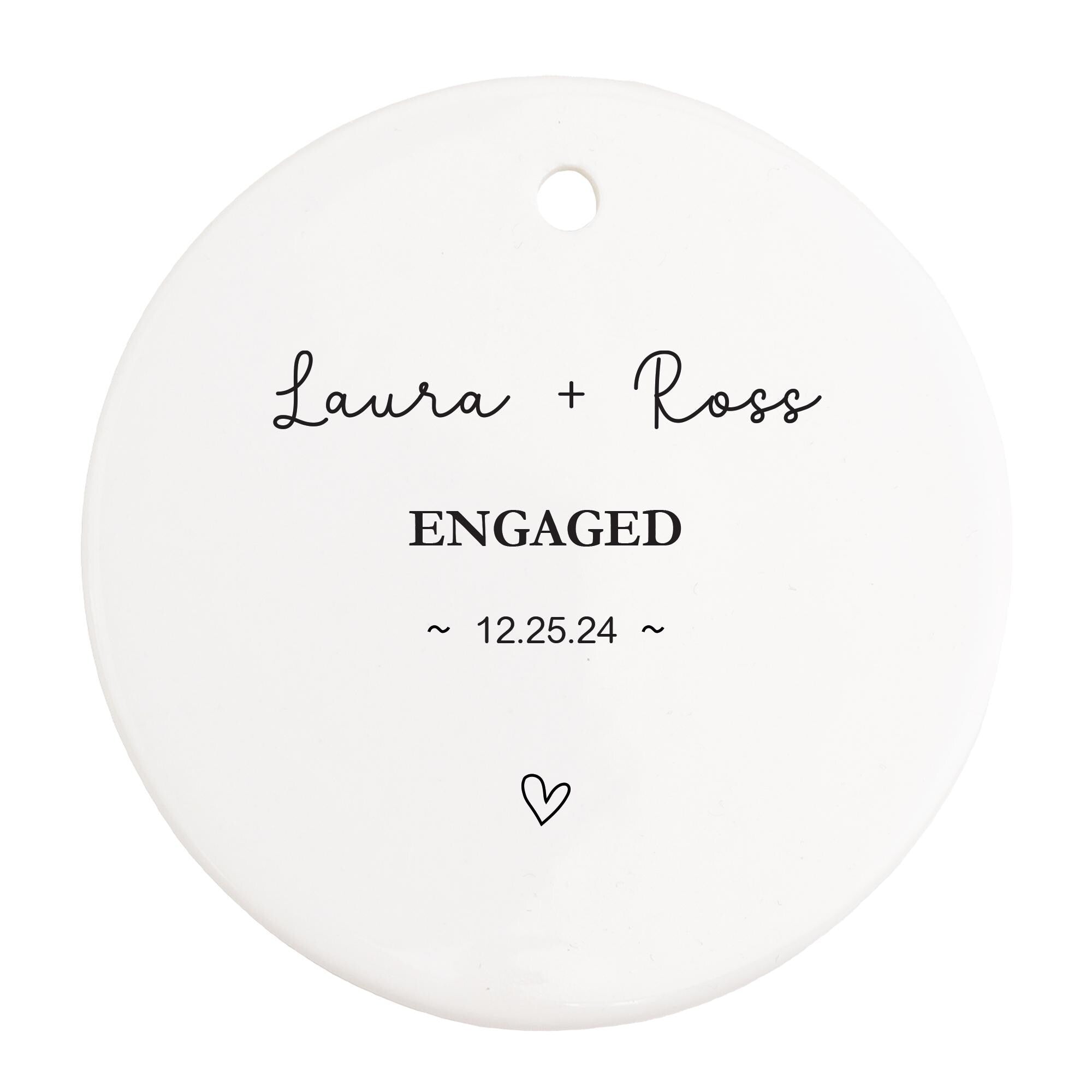 a personalized ornament for a wedding