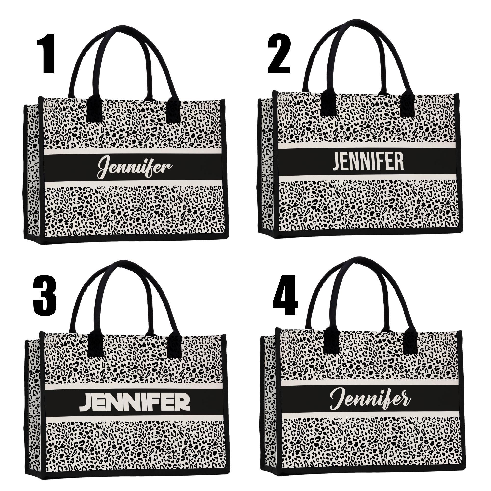 a set of four bags with the names of each bag