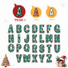 a set of christmas font and numbers